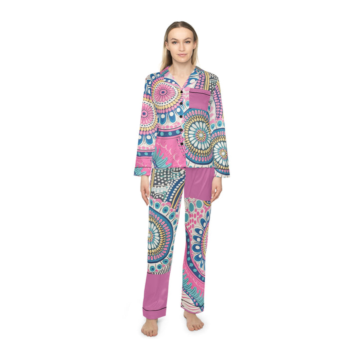 Women's Satin Pajamas — Luxe All-Over Print Sleepwear