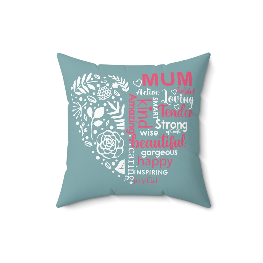 Inspirational Love Mum Pillow | Heart-Shaped Décor for Mother's Day