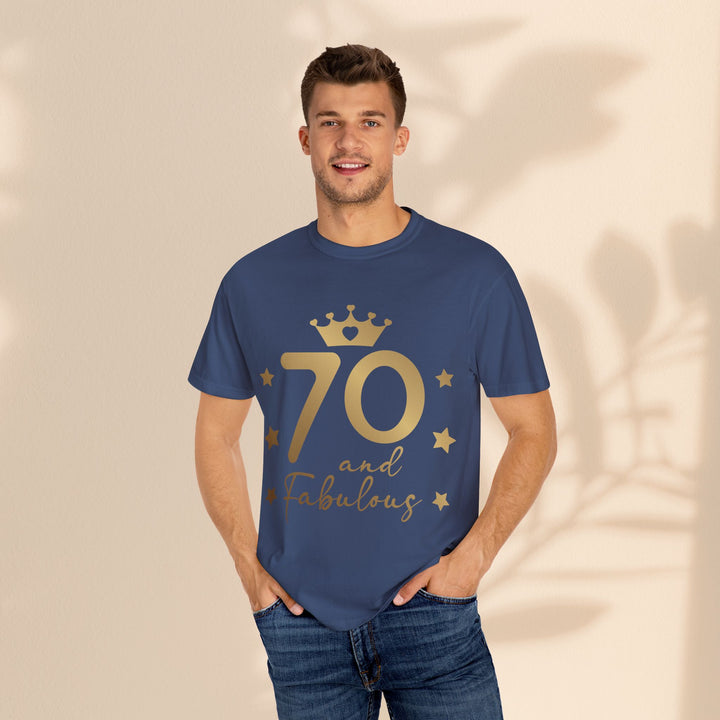 70 and Fabulous Unisex Garment-Dyed T-shirt | Birthday Celebration Tee, Gift for 70th Birthday, Vintage Style Shirt, Fun Party Wear, [...]