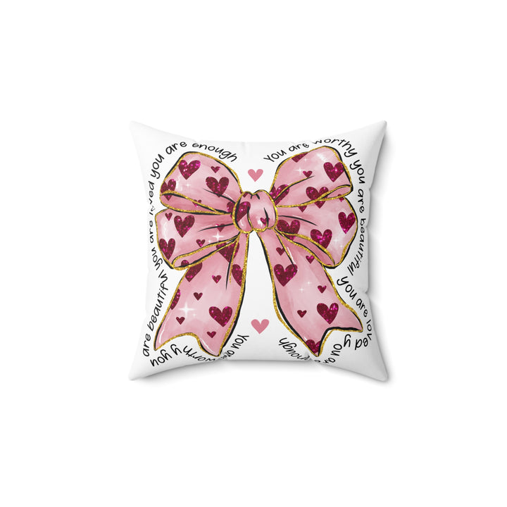 You Are Loved Spun Polyester Square Pillow