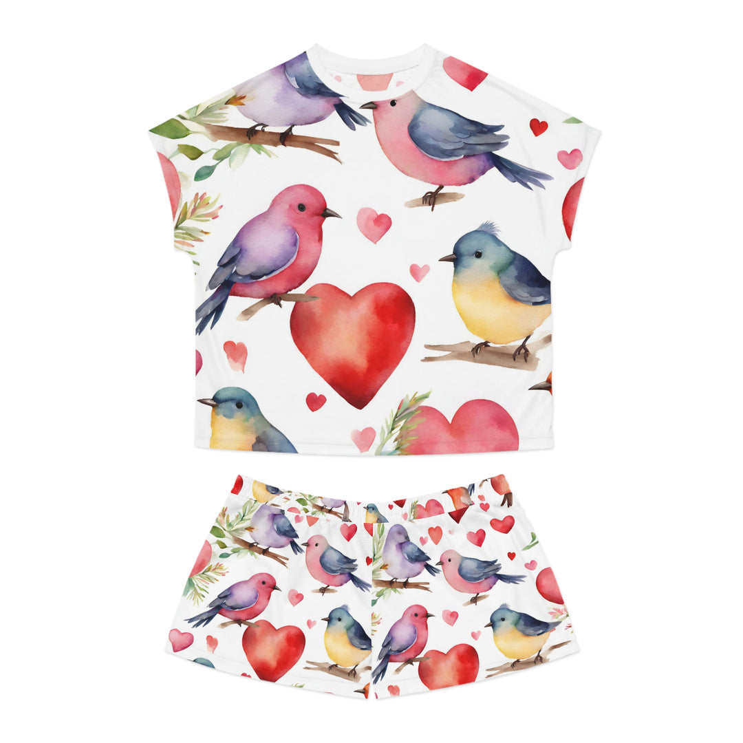 Women's Short Pajama Set - Love Birds