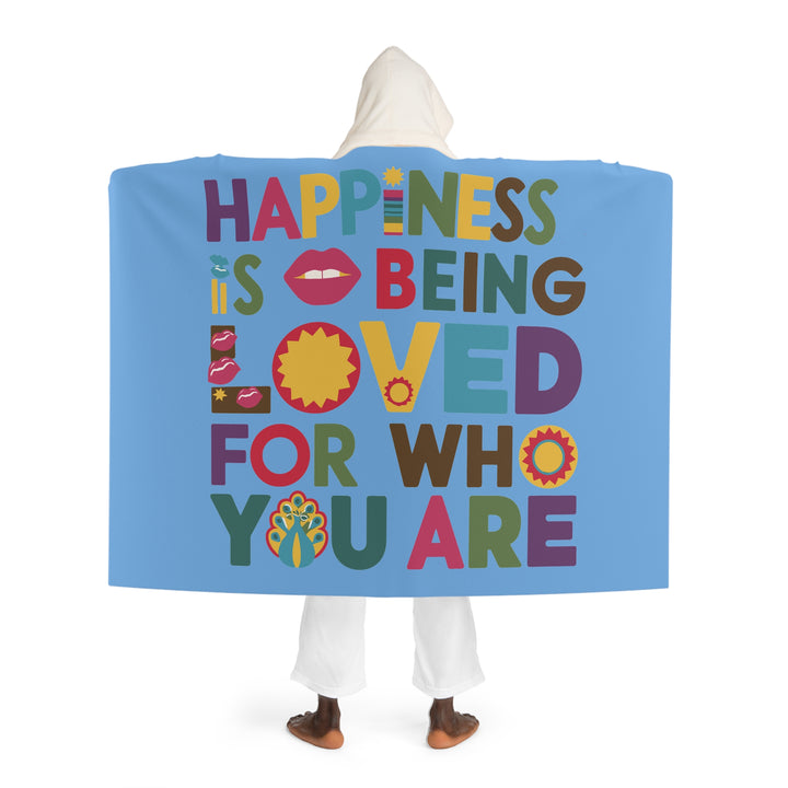 Hooded Sherpa Fleece Blanket - Loved 4 Who U R