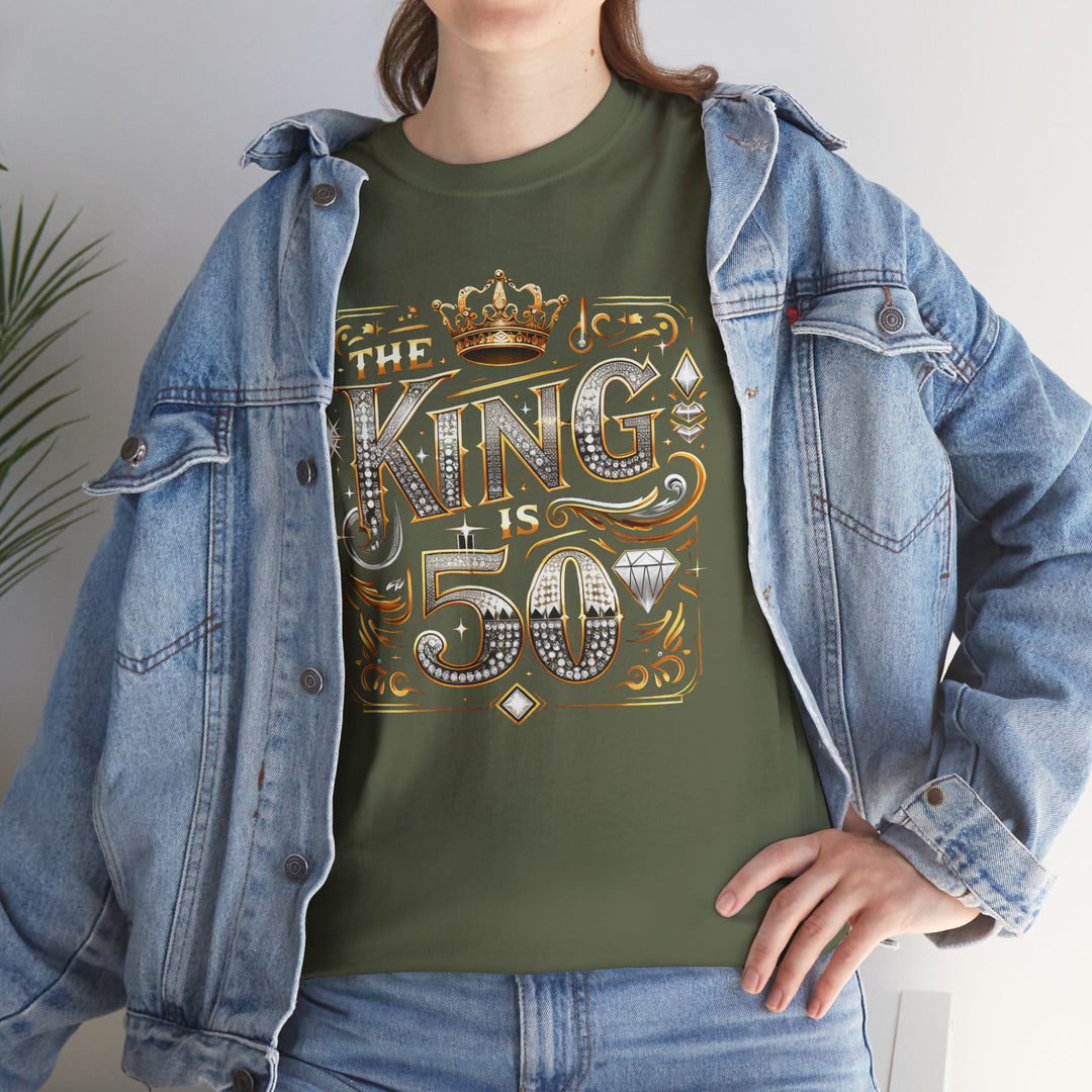 Royal 50th Birthday Tee, Vintage King Shirt, Men’s Birthday Gift, Celebrate 50 Years, Custom Graphic T-Shirt, Fun Party Top
