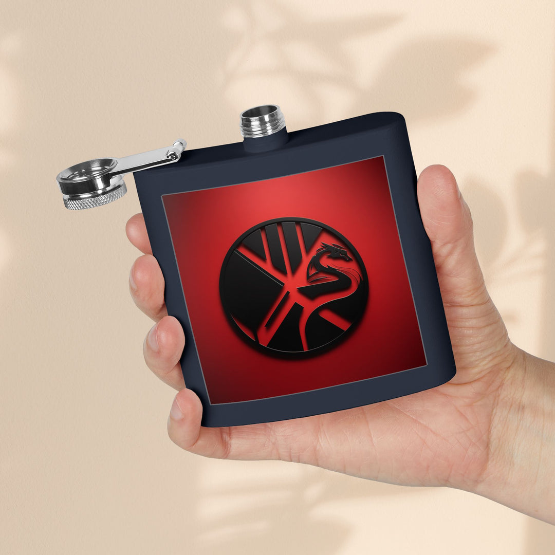 Cool Dragon Design Stainless Steel Flask - 6oz Drinkware for Adventurers