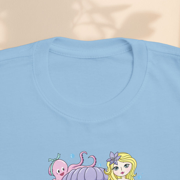 Age 6 Toddler Tee with Mermaid & Octopus Design - Birthday Celebration, Gifts for Ages 6