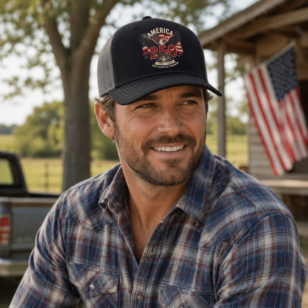 Americana Eagle Trucker Cap – Patriotic Snapback Hat