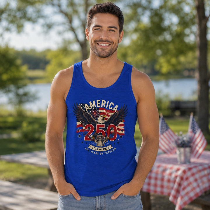 America 250 Eagle Patriotic Tank Top — USA 250th Anniversary