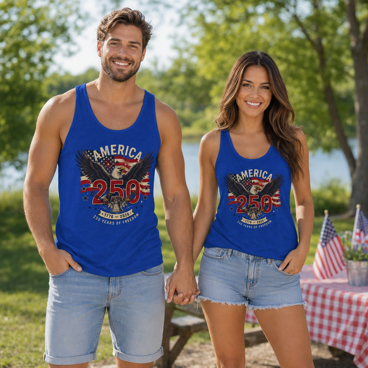 America 250 Eagle Patriotic Tank Top — USA 250th Anniversary
