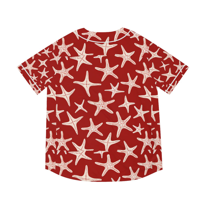 Men's Baseball Jersey (AOP) - Red Stars