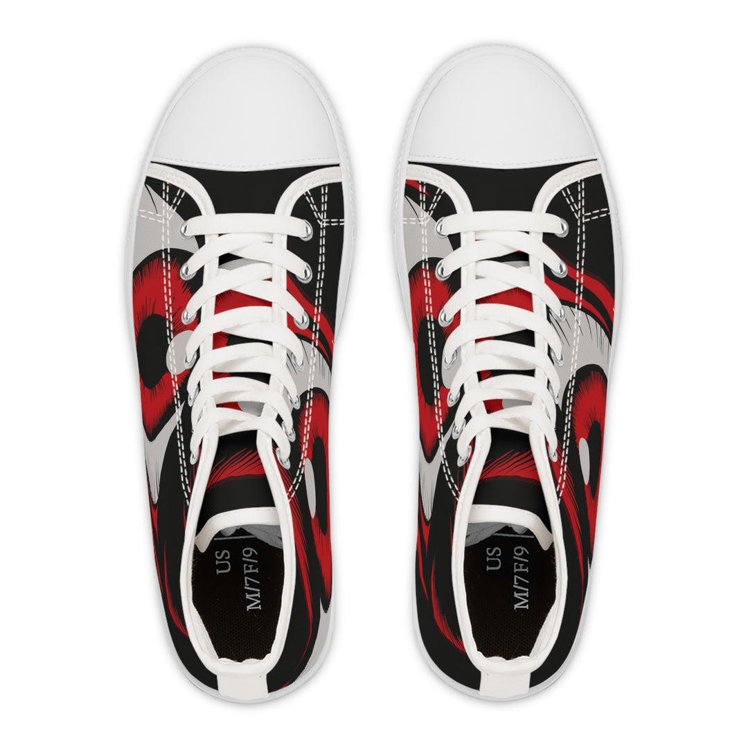 Women's High Top Sneakers - Red Eye