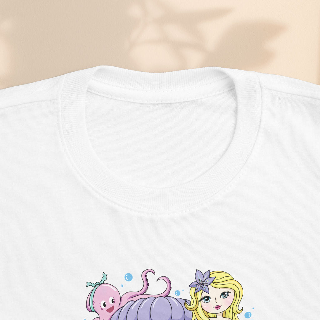 Age 6 Toddler Tee with Mermaid & Octopus Design - Birthday Celebration, Gifts for Ages 6