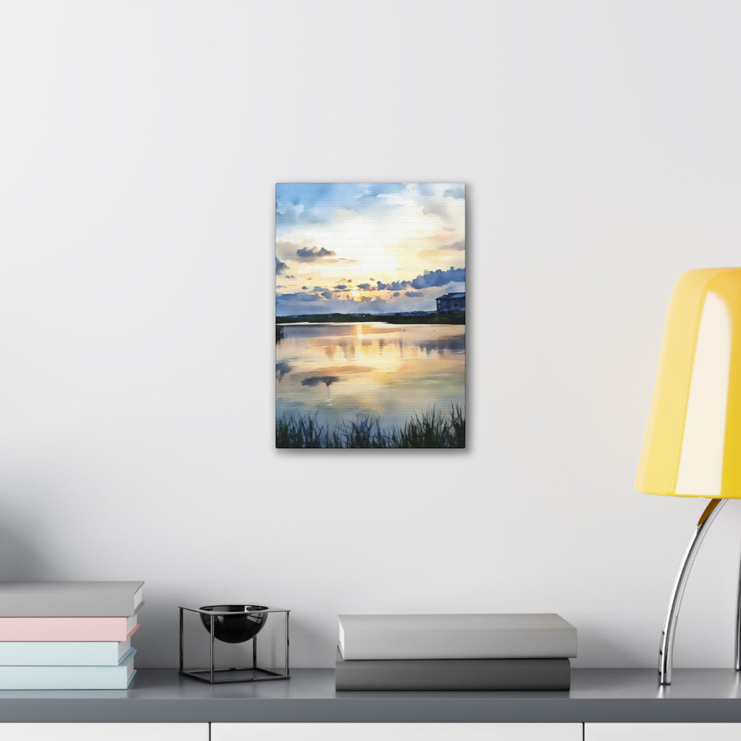 Serene Sunset Landscape Canvas Wall Art