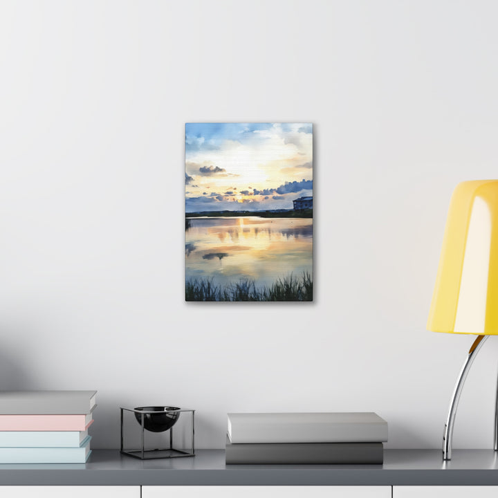 Serene Sunset Landscape Canvas Wall Art