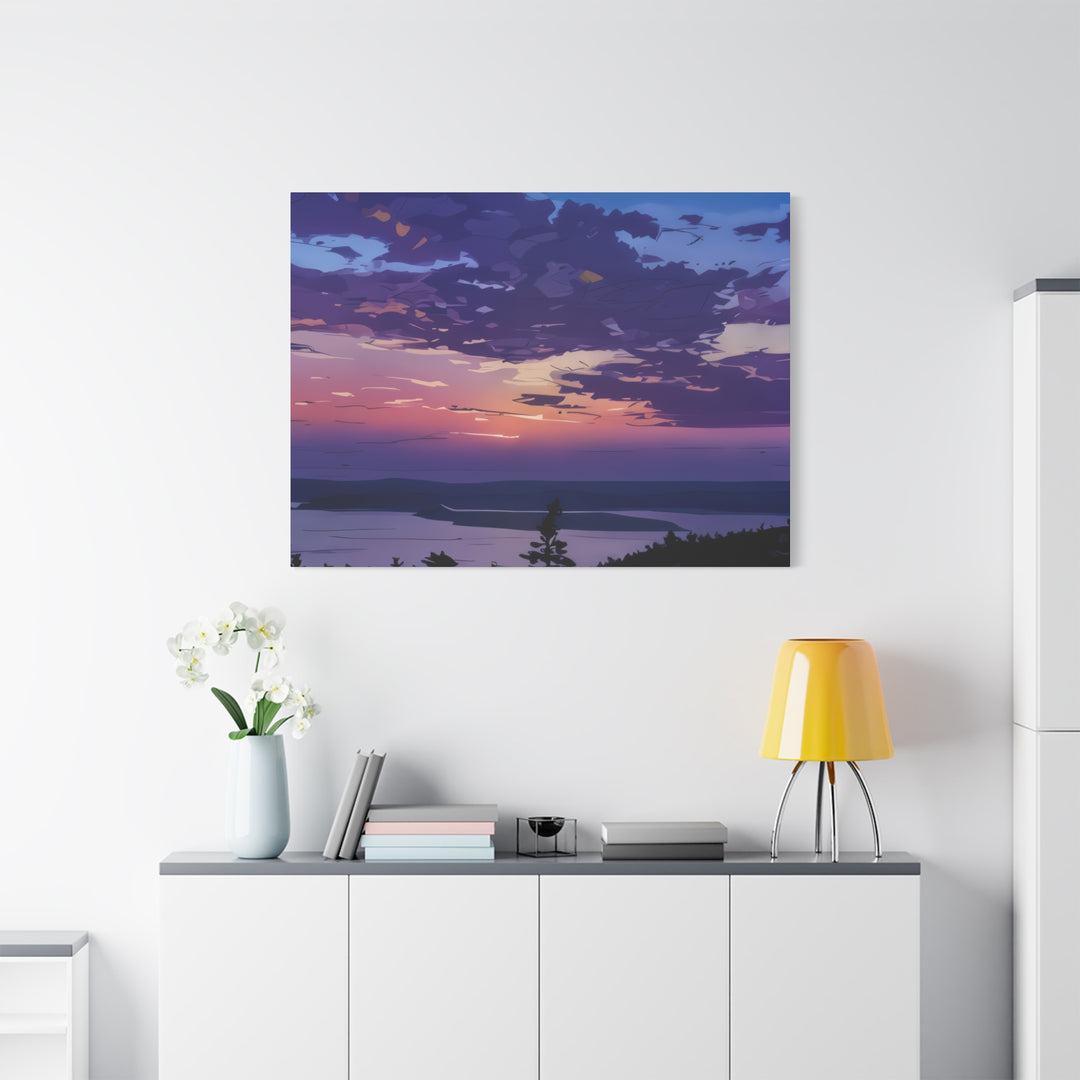 Elegant Sunset Canvas Print for Bedroom and Living Room