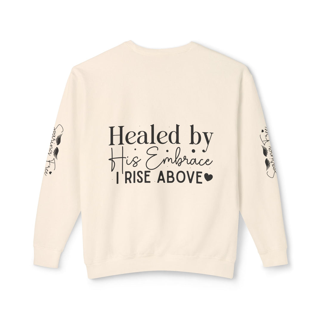 Unisex Lightweight Crewneck Sweatshirt - Healed By His Embrace