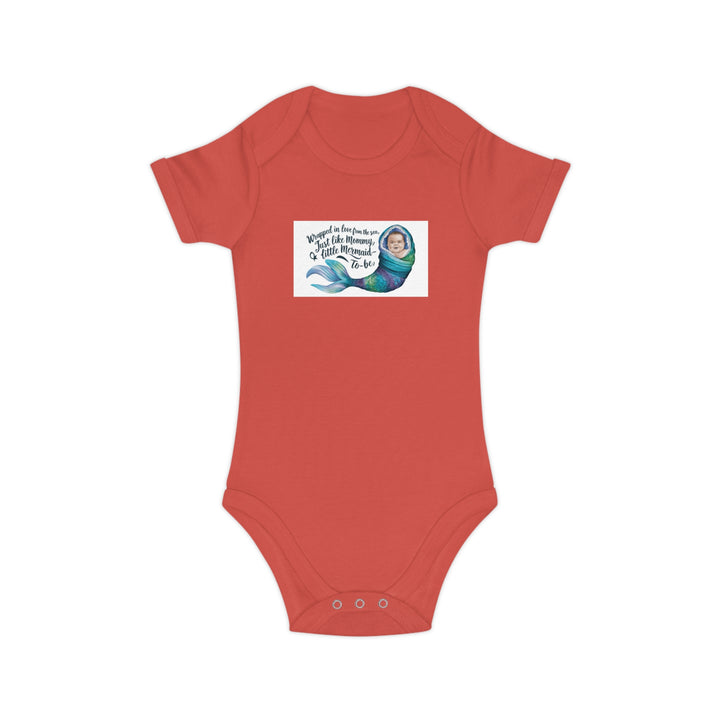 Combed Cotton Baby Bodysuit - Little Mermaid To Be