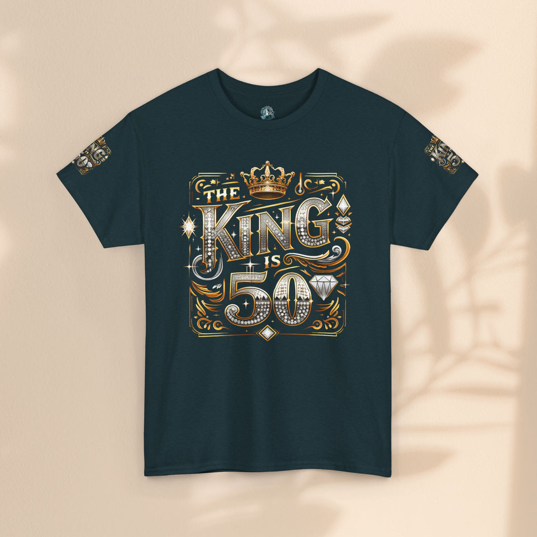 Royal 50th Birthday Tee, Vintage King Shirt, Men’s Birthday Gift, Celebrate 50 Years, Custom Graphic T-Shirt, Fun Party Top