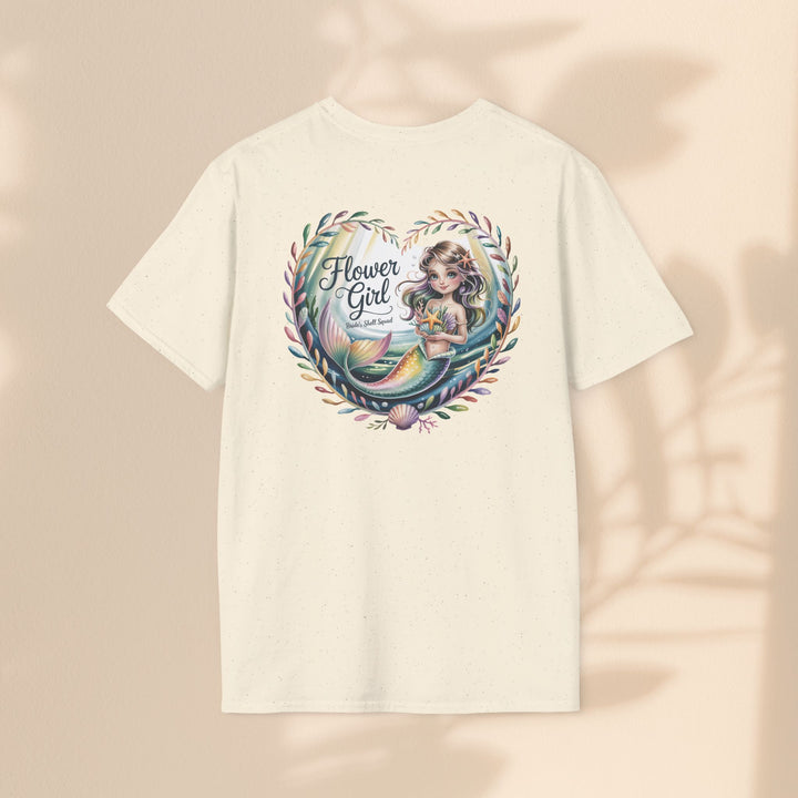 Flower Girl T-Shirt, Cute Flower Girl Apparel, Wedding Gift, Kids Birthday, Girly T-Shirt, Mermaid Design, Special Occasion