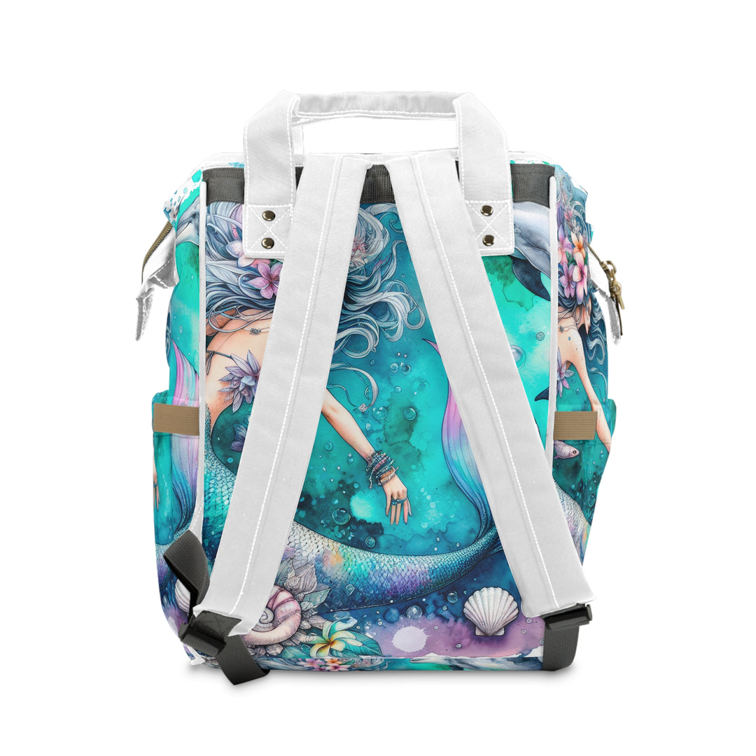 Multifunctional Diaper Backpack - Mermaids and Dolphins