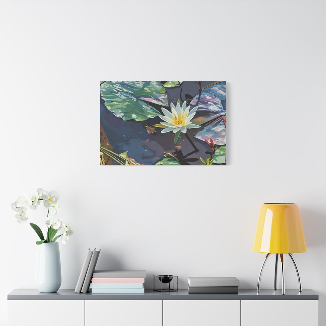 Water Lily Canvas Art Print – Nature Wall Décor