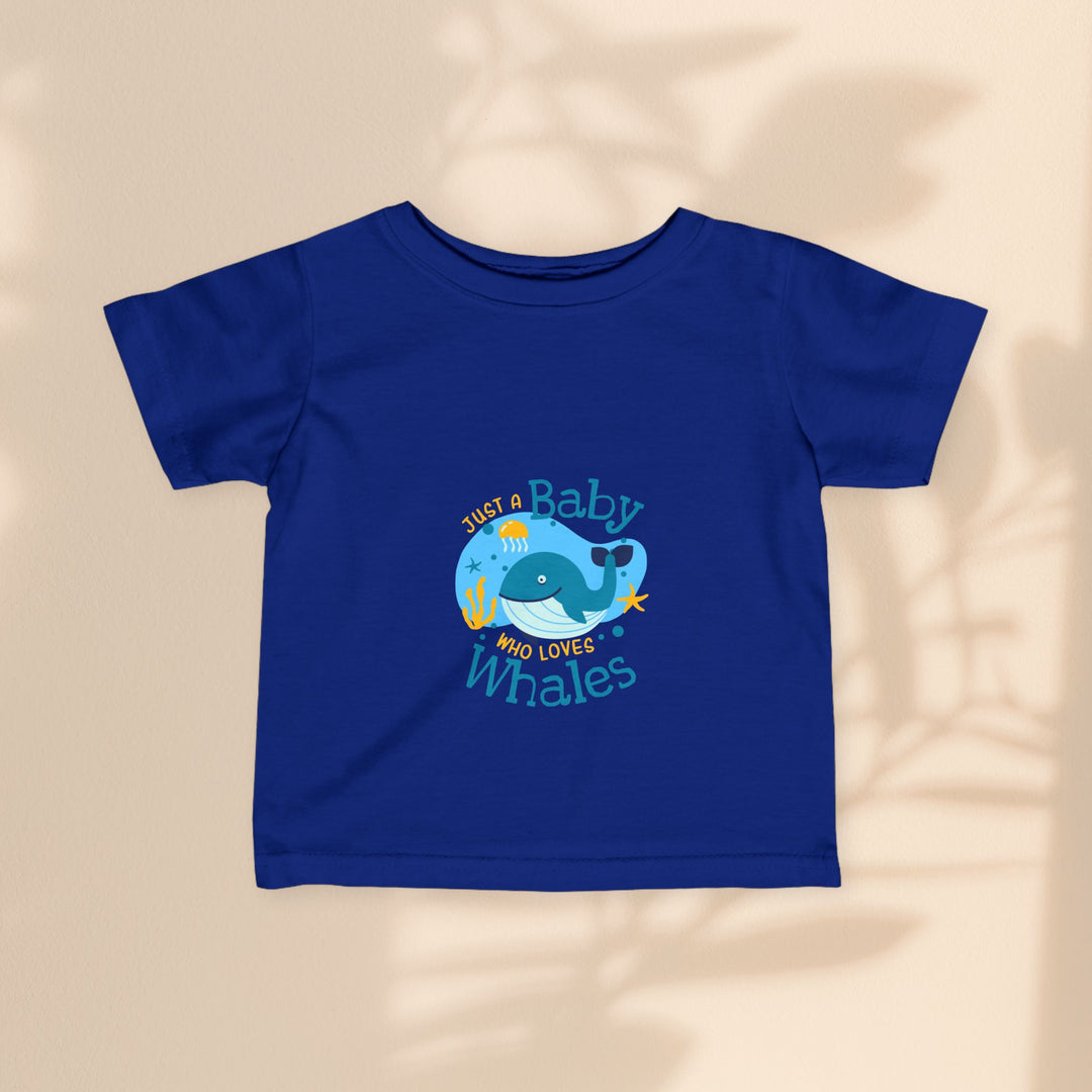 Infant Fine Jersey Tee - Just A Baby Who Loves Whales