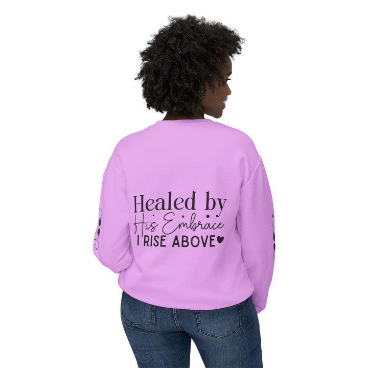 Unisex Lightweight Crewneck Sweatshirt - Healed By His Embrace