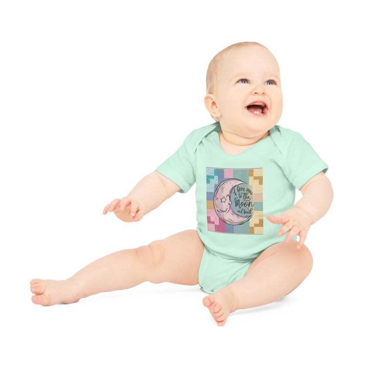 Baby Organic Short Sleeve Bodysuit - Love You To The Moon and Back