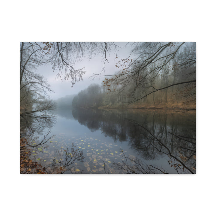 Foggy River Landscape Canvas Print – Nature Wall Art