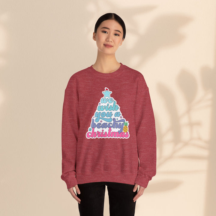 Unisex Heavy Blend™ Crewneck Sweatshirt - Beachy Christmas