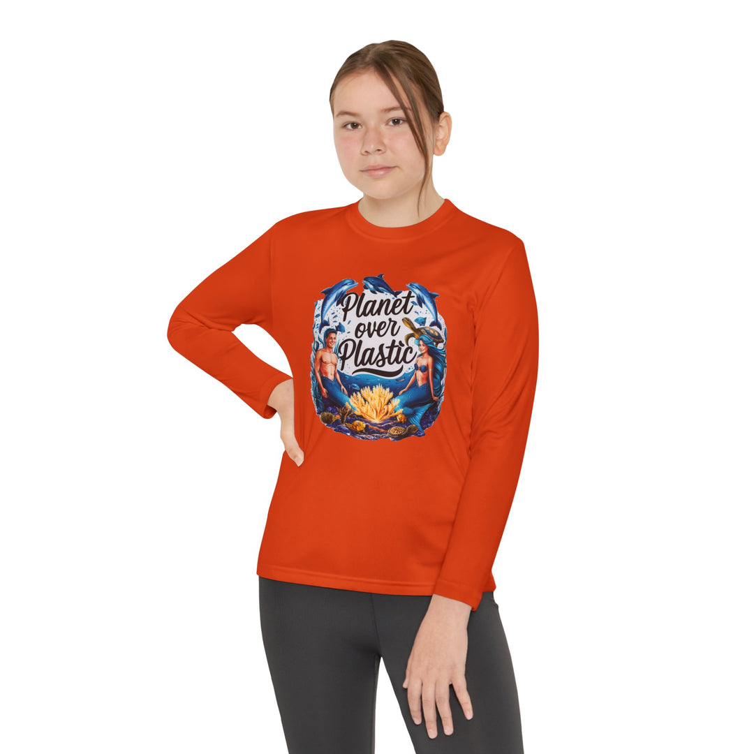 Youth Long Sleeve Competitor Tee - Planet Over Plastic