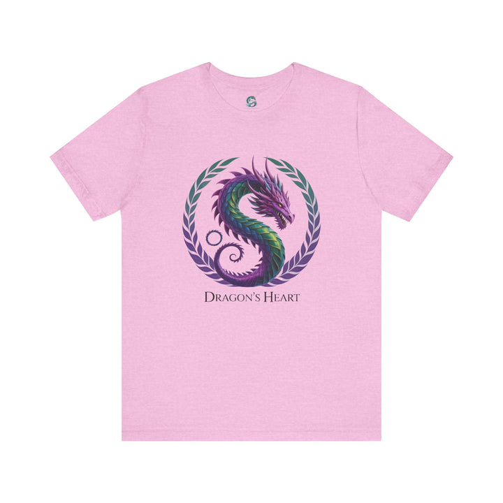 Mythical Dragon's Heart Unisex Tee, Fantasy Shirt, Gift for Gamers, Unique Dragon Design, Casual Wear, Dragon Lover's Apparel