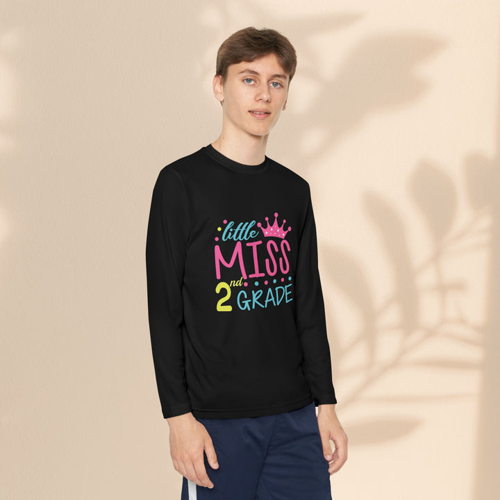 Youth Long Sleeve Birthday Tee, Kids' Birthday Shirt, Little Miss 2nd Grade Top, Tween Long Sleeve Shirt, Fun Celebration Apparel