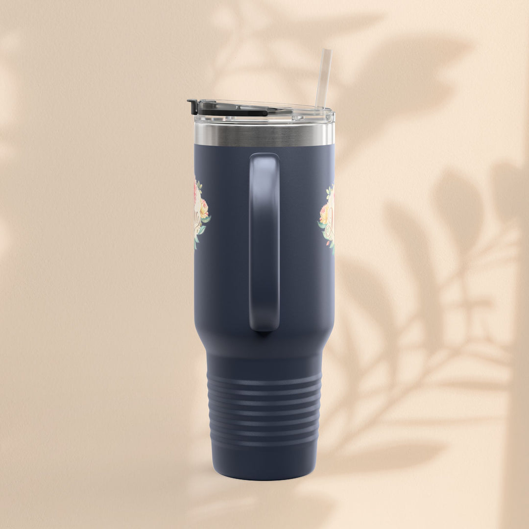 Floral Insulated Travel Mug for Moms - 40oz
