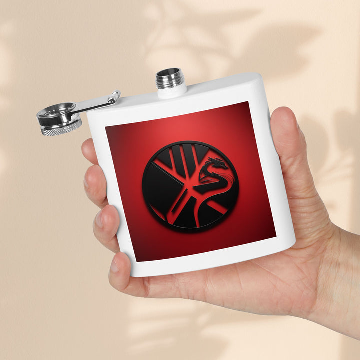 Cool Dragon Design Stainless Steel Flask - 6oz Drinkware for Adventurers