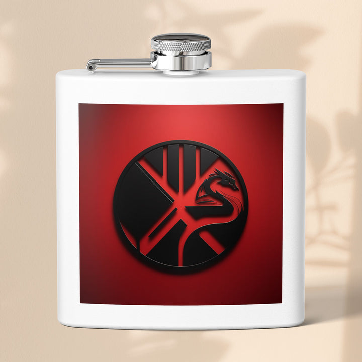 Cool Dragon Design Stainless Steel Flask - 6oz Drinkware for Adventurers