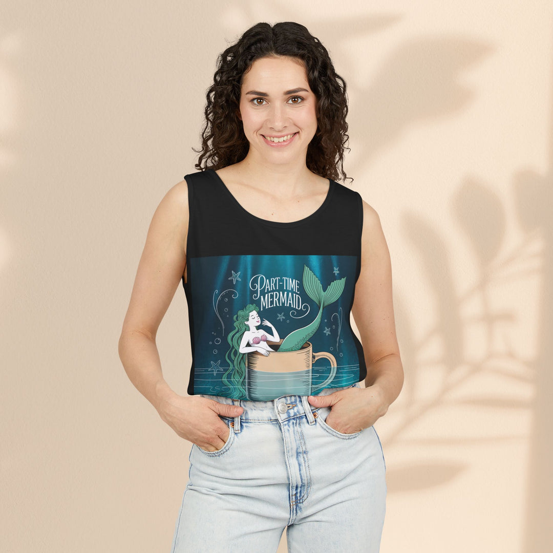 Part-Time Mermaid Unisex Tank Top, Casual Summer Tee, Cute Beachwear, Gift for Ocean Lovers, Quirky Mermaid Apparel