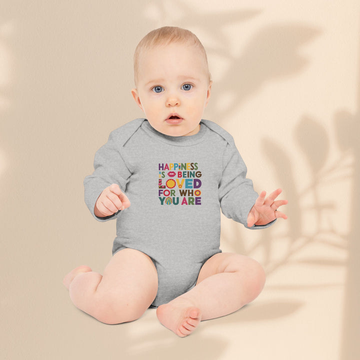 Baby Long-Sleeve Organic Bodysuit - Loved For Who You Are