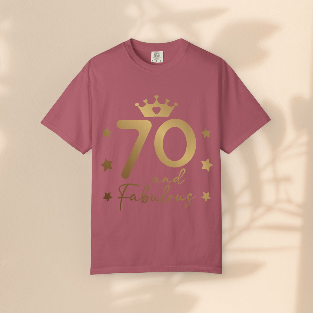 70 and Fabulous Unisex Garment-Dyed T-shirt | Birthday Celebration Tee, Gift for 70th Birthday, Vintage Style Shirt, Fun Party Wear, [...]