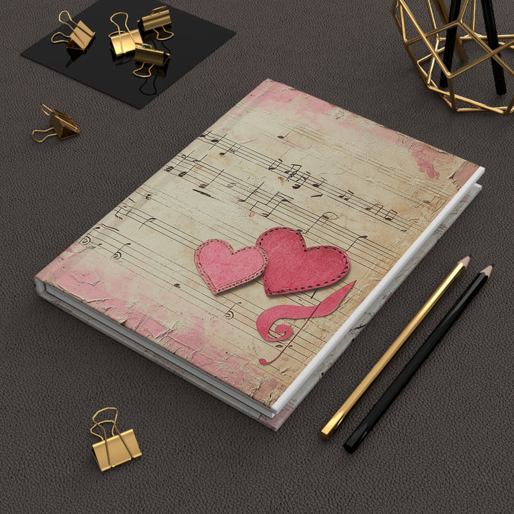 Hardcover Journal Matte - Two Hearts