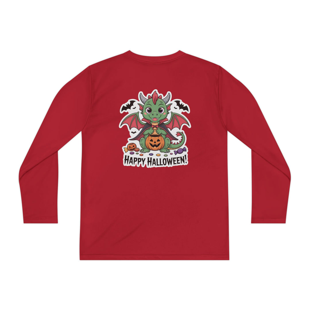 Halloween Youth Long Sleeve Tee, Cozy Tee for Kids, Spooky Costume Alternative, Perfect for Halloween Parties, Trick-Or-Treating