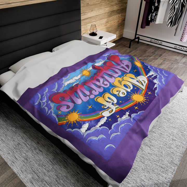 Velveteen Plush Blanket - Age of Aquarius