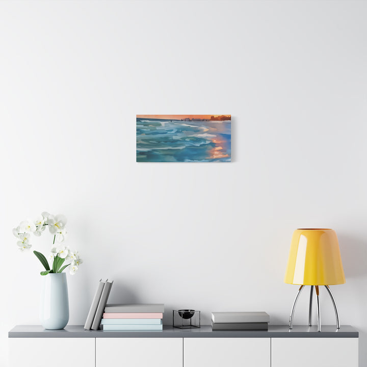 Coastal Sunset Canvas Art – Ocean and Beach Wall Décor