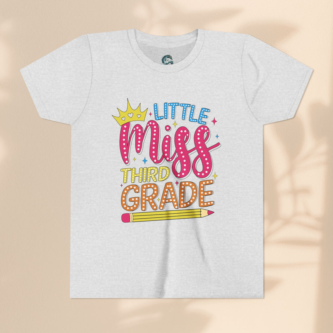 Cute Little Miss Third Grade Youth Tee, Kids Birthday Gift, School Spirit Shirt, Back to School Outfit, Fun Classroom Top