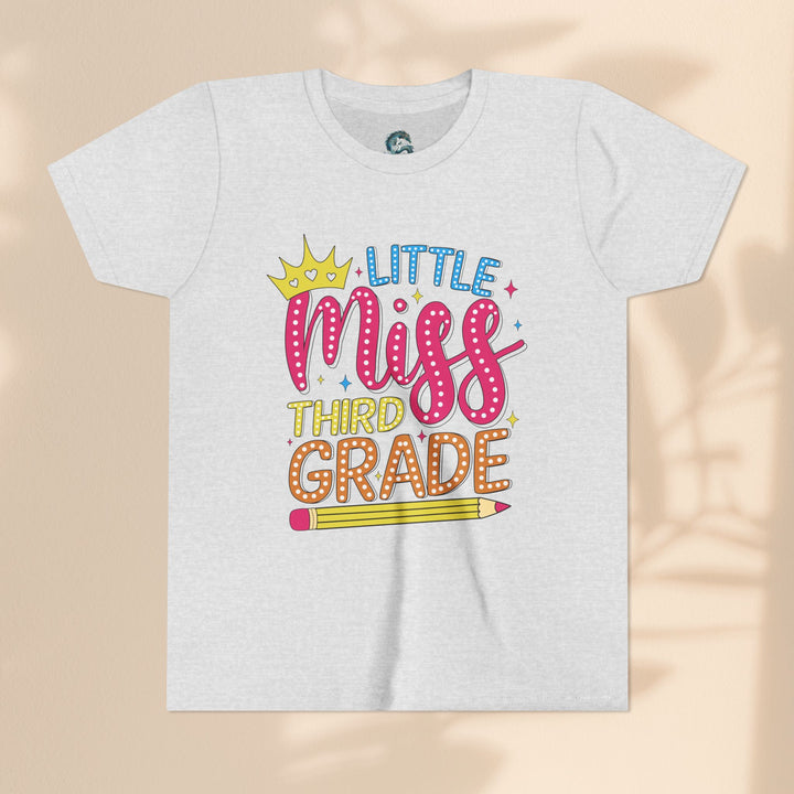 Cute Little Miss Third Grade Youth Tee, Kids Birthday Gift, School Spirit Shirt, Back to School Outfit, Fun Classroom Top