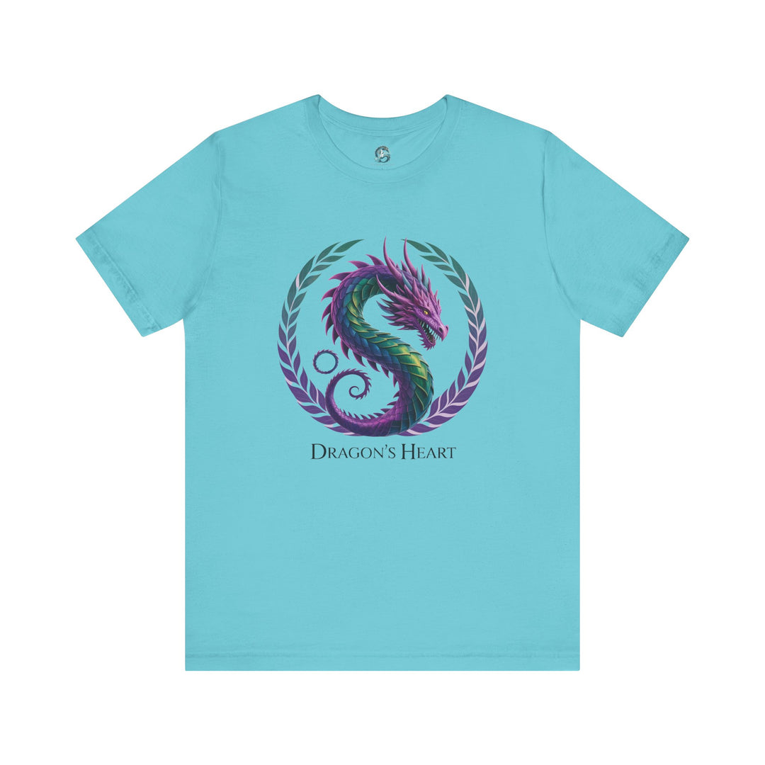 Mythical Dragon's Heart Unisex Tee, Fantasy Shirt, Gift for Gamers, Unique Dragon Design, Casual Wear, Dragon Lover's Apparel