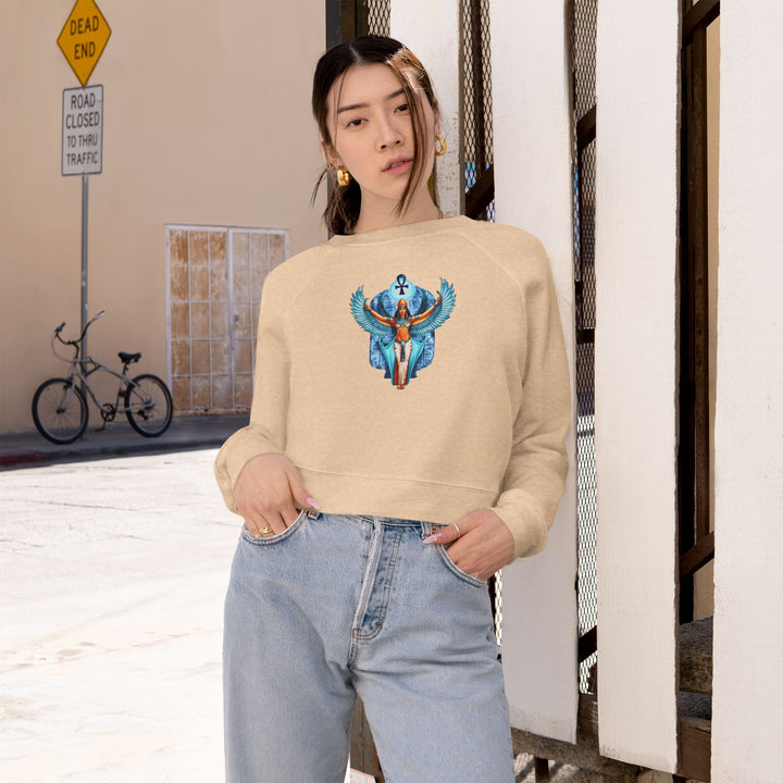 Goddess Isis Women's Cropped Fleece Pullover - Cozy & Stylish Casual Wear