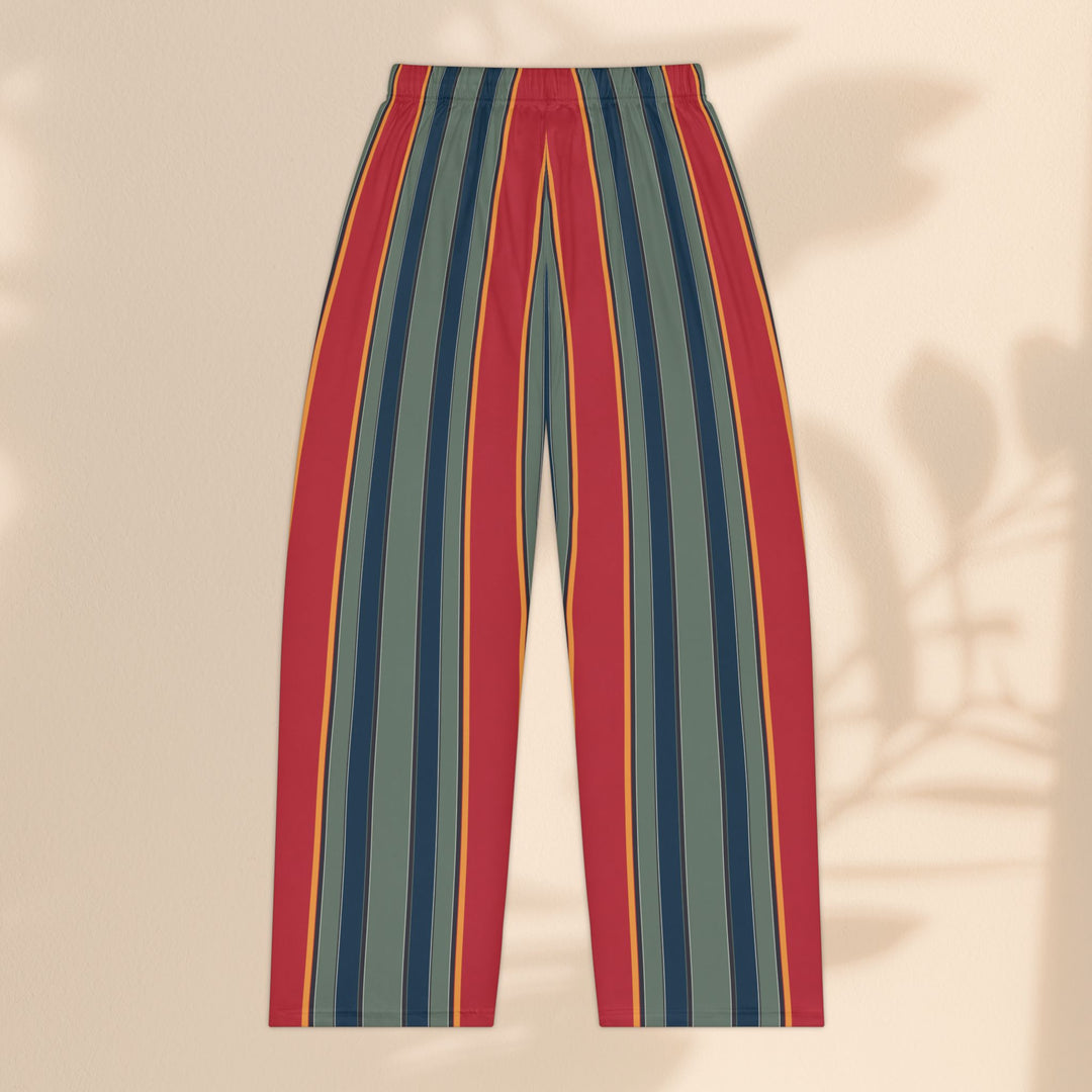 Sea Dragon Dreams Striped Lounge Pajama Pants — Wide-Leg Comfort