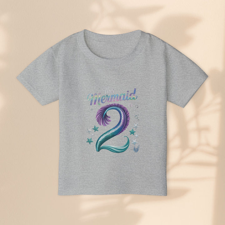2 year old Mermaid Toddler T-Shirt | Cute Birthday Shirt, Kids Apparel, Toddler Gift, Mermaid Theme, Ocean Birthday Party