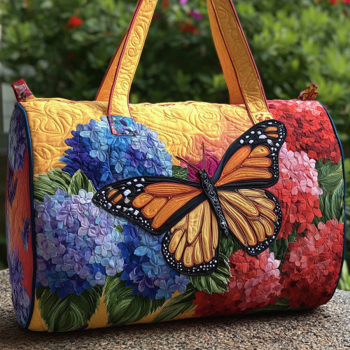 Quilted Embroidered Weekender Tote and Fitness Bag