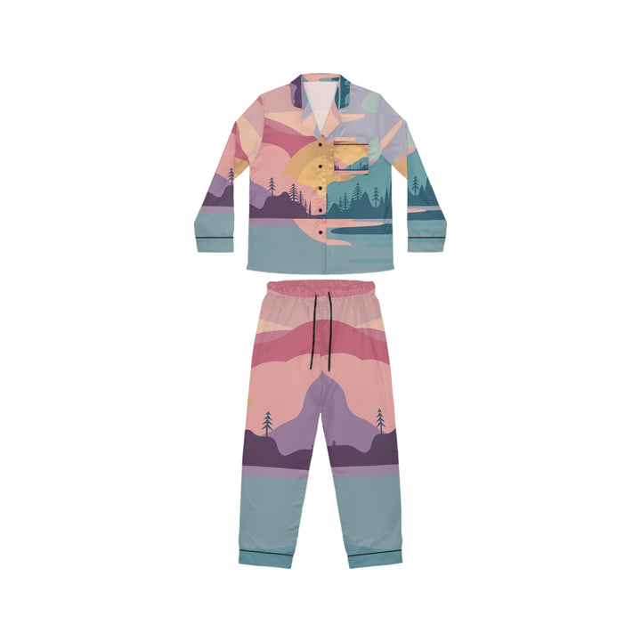 Women's Satin Pajamas (AOP) - Peaceful Scene